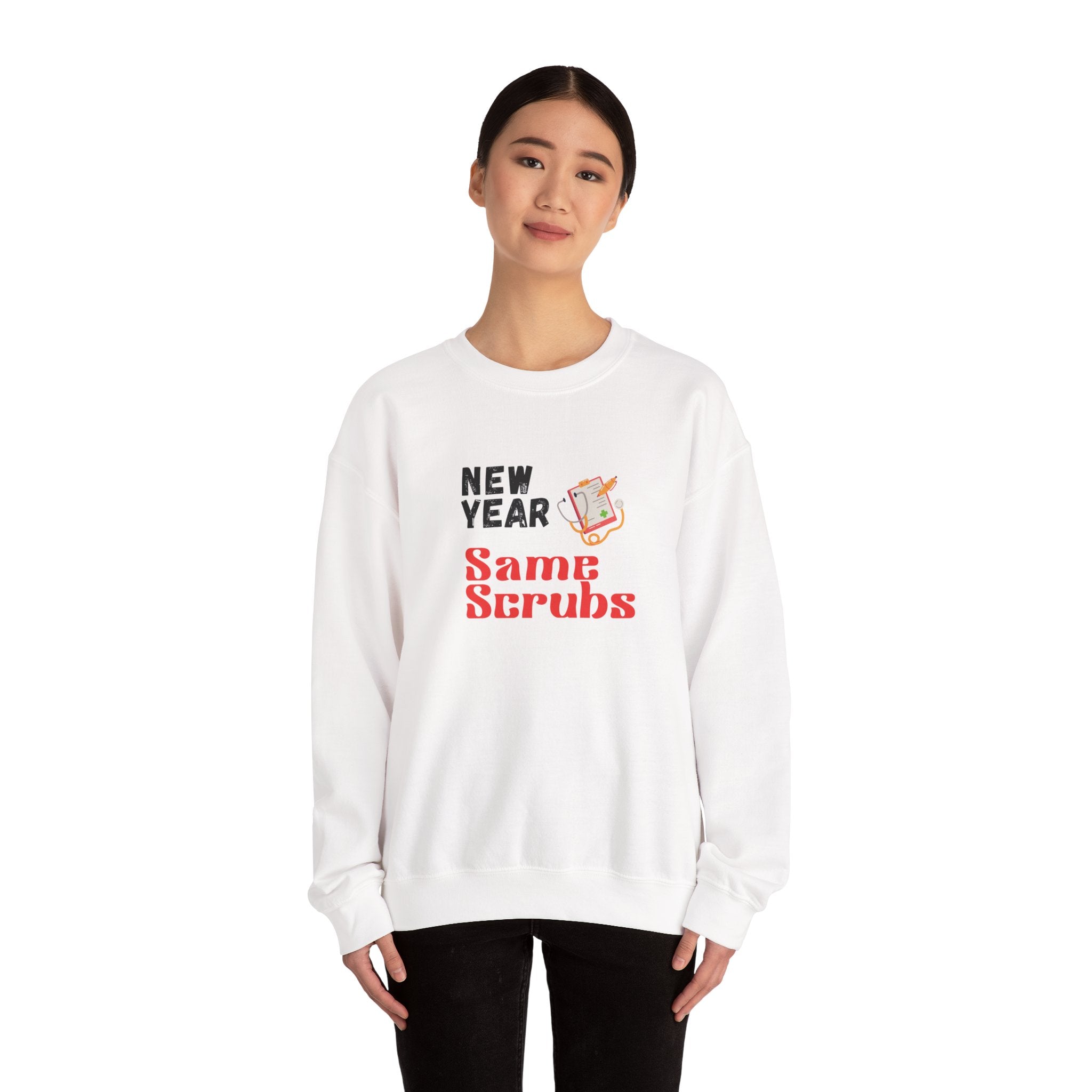 New Year Same Scrubs – Healthcare Crewneck