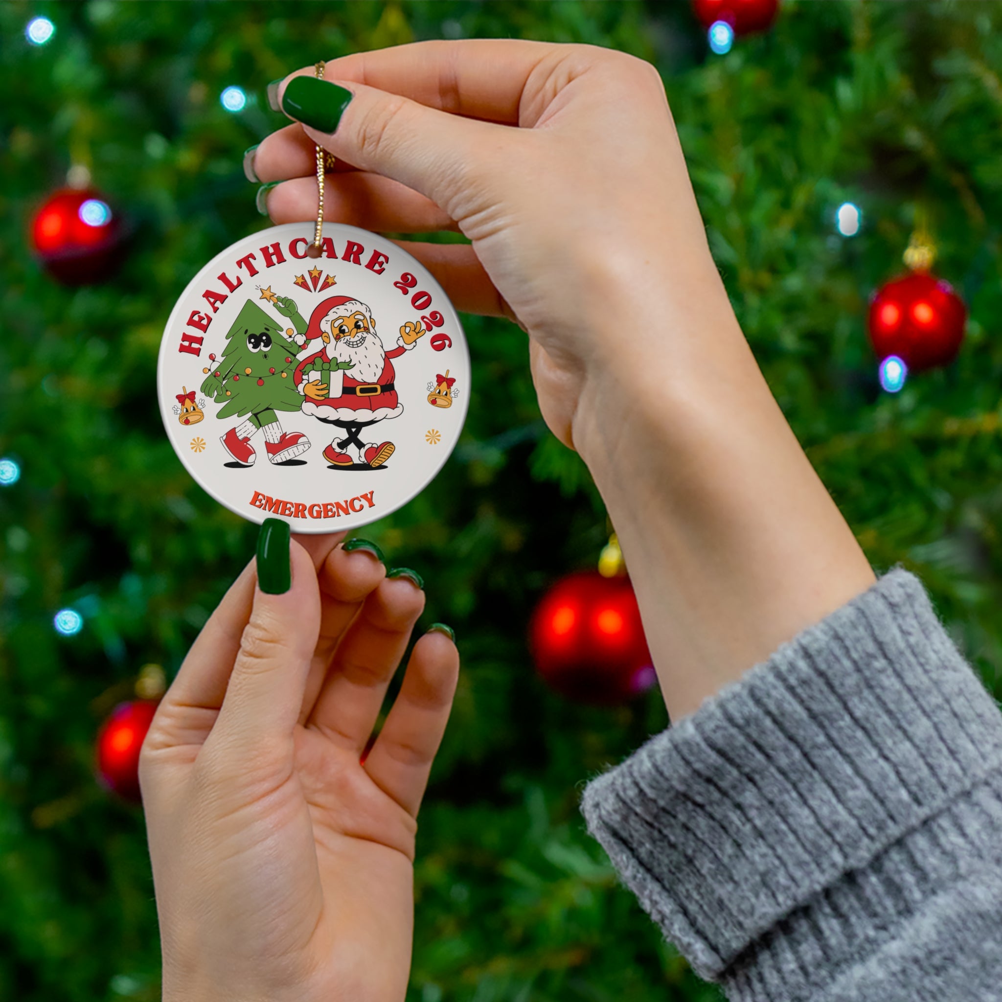 Healthcare Emergency Santa Tree Ornament